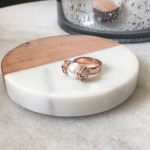 Rose gold prism ring
